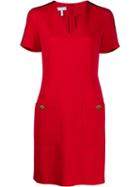 Escada Sport Side Stripe Midi Dress - Red