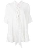 See By Chloé Lace-up Front Blouse - White