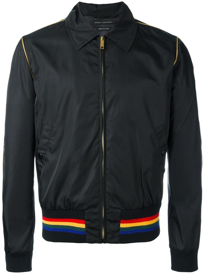 Marc Jacobs Zipped Long Sleeve Jacket, Men's, Size: 48, Black, Polyamide/viscose/cotton