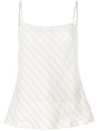 Venroy Diagonal Stripes Cami Top - Brown