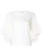 See By Chloé Ruffled Sleeve Top - White