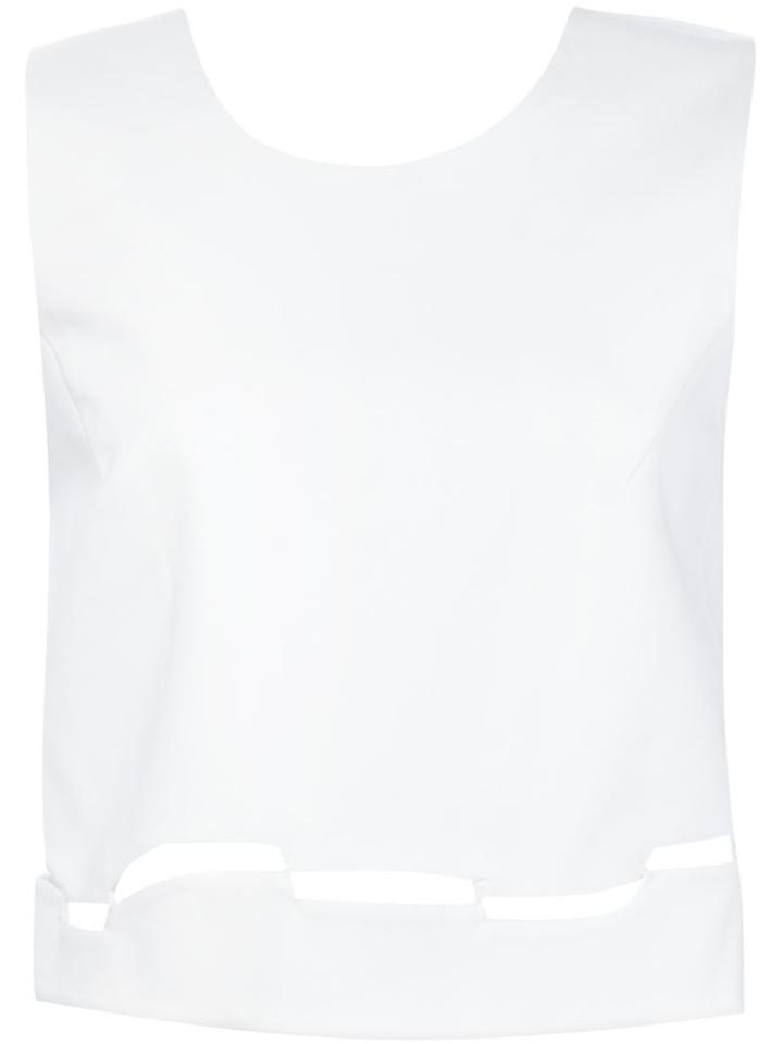 Tibi Open Lace Detail Tank Top