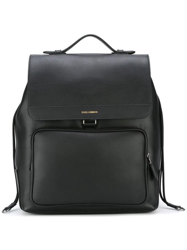 Dolce & Gabbana Flap Backpack - Black