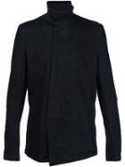 Julius Off-centre Zip Jacket, Men's, Size: 4, Black, Cotton/polyester/polyurethane