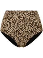 Mara Hoffman Leopard Jacquard Bikini Bottoms - Brown