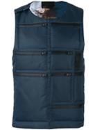 Letasca - Lateral Opening Gilet - Men - Polyester - L, Blue, Polyester