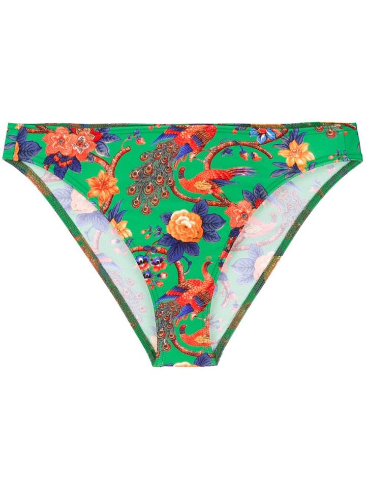 La Doublej Pavone Verde Bikini Bottoms - Green
