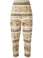 Fendi Vintage Printed Trousers, Women's, Size: 40, Nude/neutrals