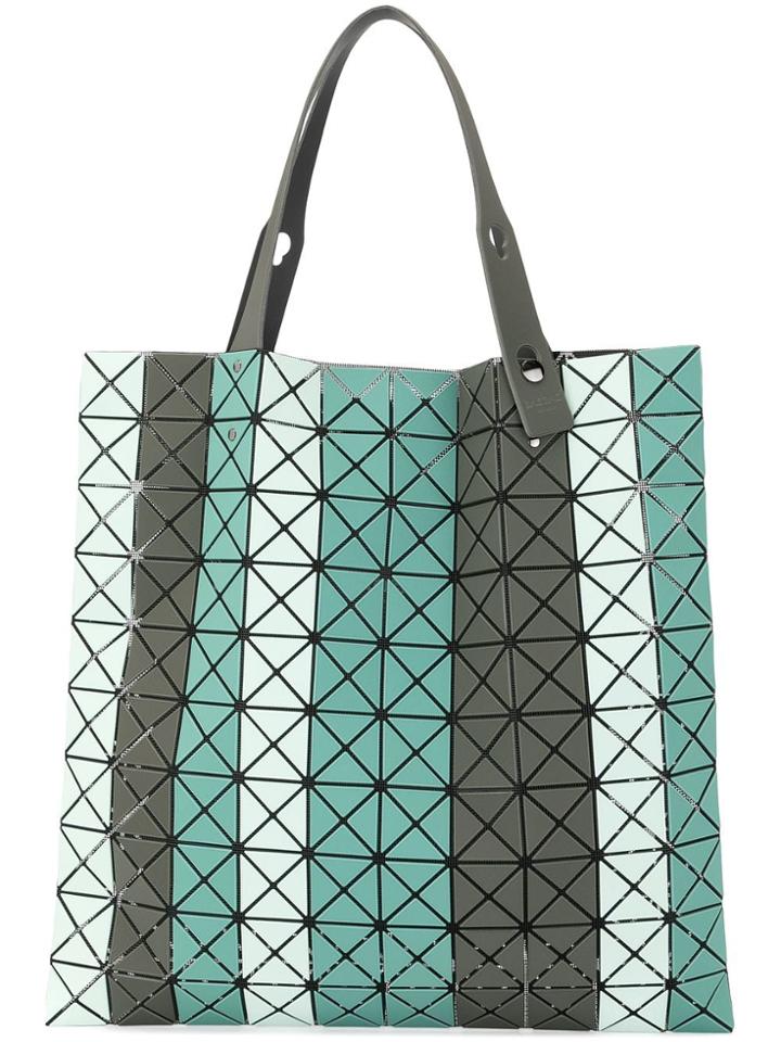Bao Bao Issey Miyake Striped Prism Tote - Green