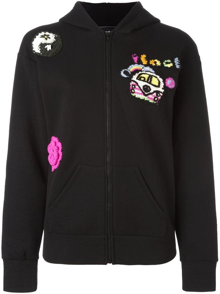 Michaela Buerger Zip Up Patched Hoodie