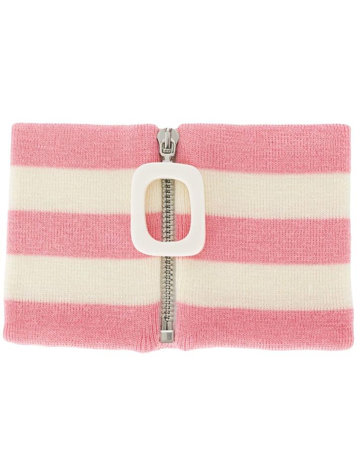 Jw Anderson Zipped Neckband - Pink