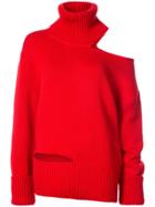 Monse One Shoulder Knit Jumper - Red