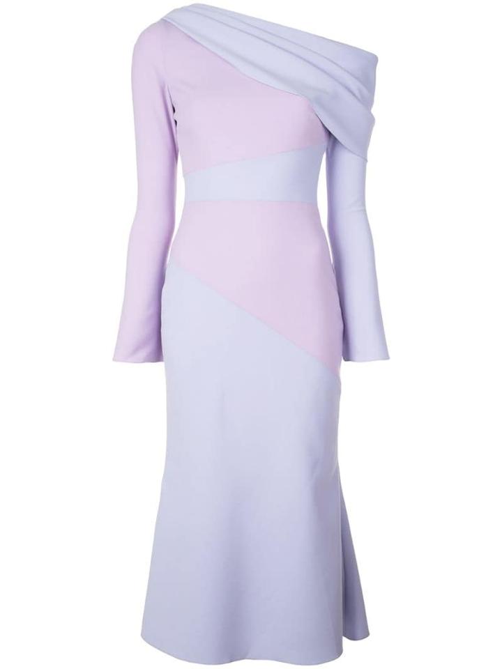 Christian Siriano One Shoulder Dress - Purple