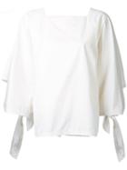 Chloé - Tied Cuff Shirt - Women - Cotton - 36, White, Cotton
