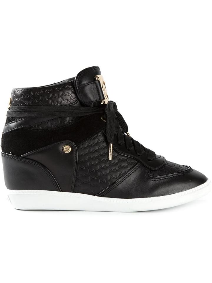 Michael Michael Kors Logo Embossed High Top Trainers