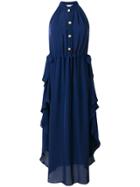 Pierre Balmain Sleeveless Midi Dress - Blue