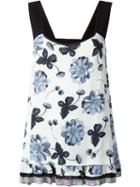 Twin-set Floral Ruffle Tank