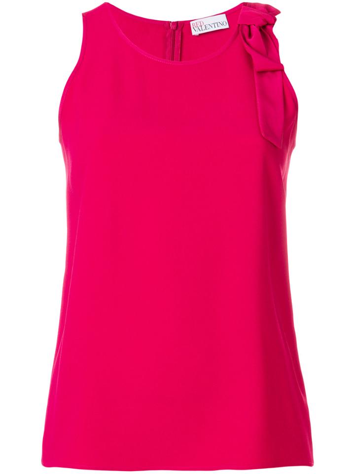 Red Valentino Tie Detail Tank Top - Pink & Purple