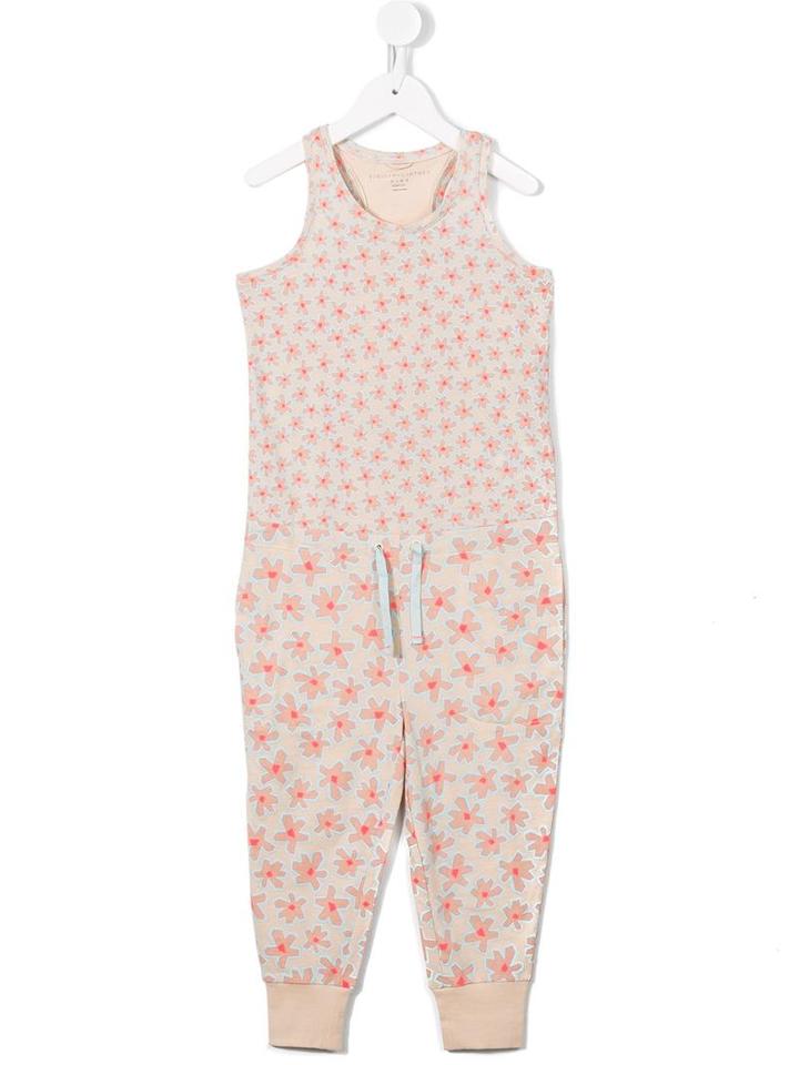 Stella Mccartney Kids Floral Print Jumpsuit, Girl's, Size: 12 Yrs, Nude/neutrals