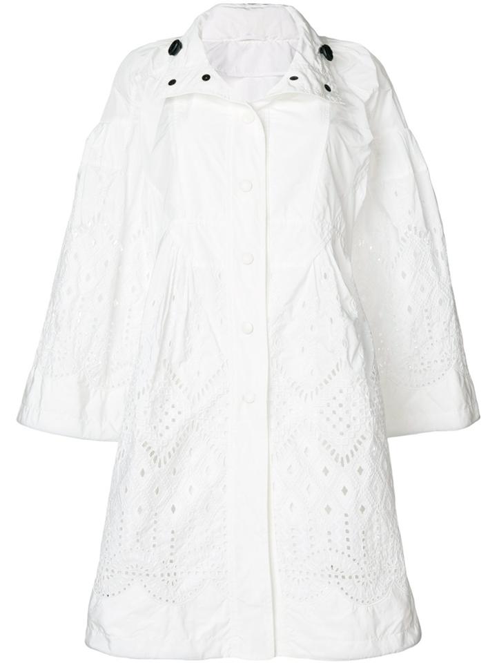 Ermanno Scervino Open Embroidery Coat - White