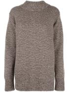 The Row Oversize Crew-neck Cashmere Sweater - Brown