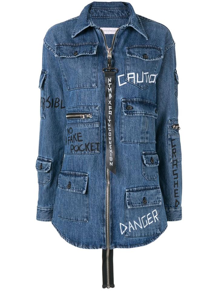 Faith Connexion Danger Denim Shirt - Blue