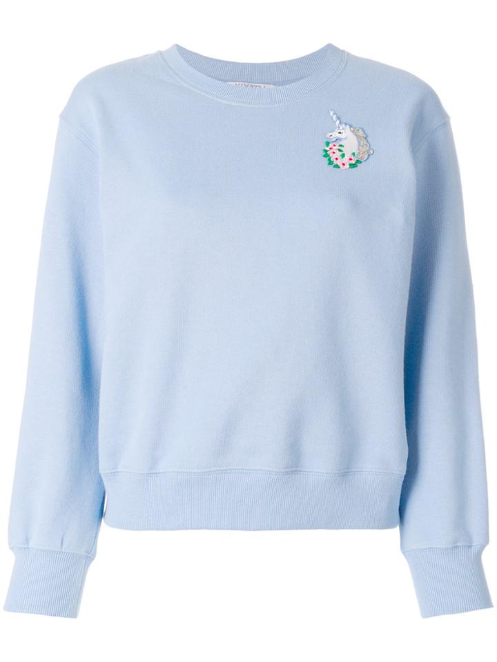 Vivetta Unicorn Patch Sweatshirt - Blue