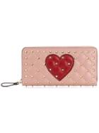 Valentino Valentino Garavani Rockstud Heart Continental Wallet - Pink