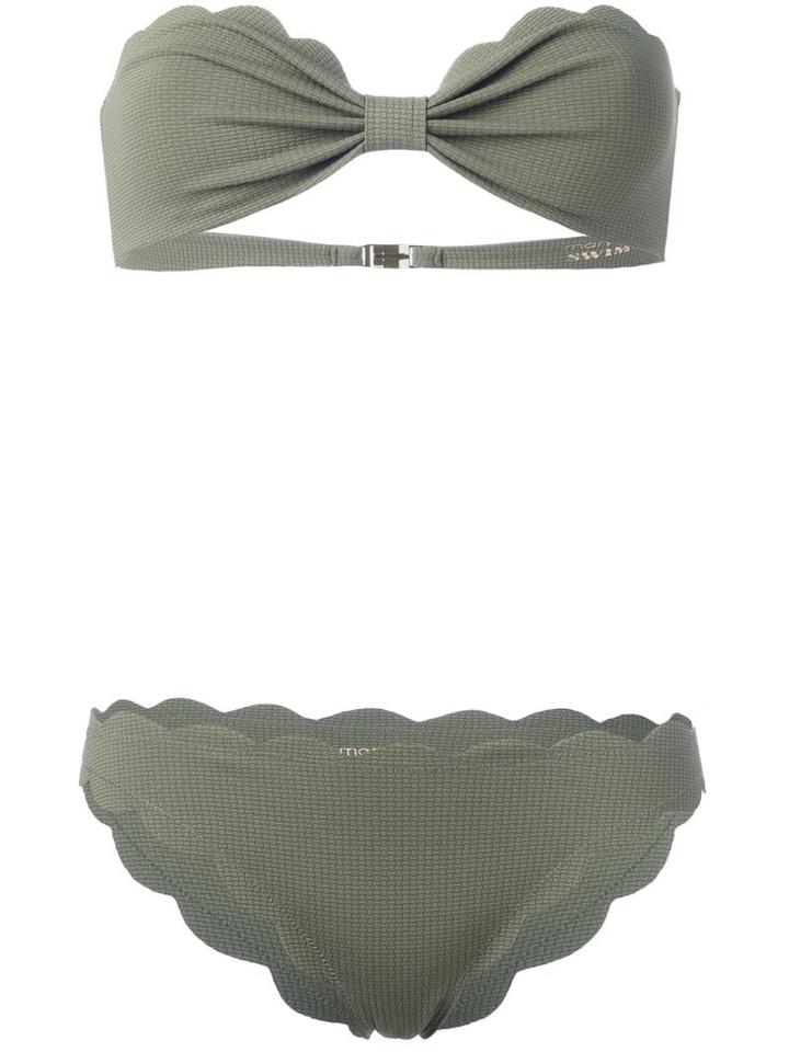 Marysia Antibes Strapless Bikini, Women's, Size: Small, Green, Polyamide/spandex/elastane