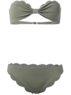 Marysia Antibes Strapless Bikini, Women's, Size: Small, Green, Polyamide/spandex/elastane
