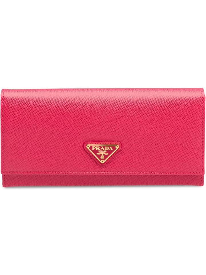 Prada Leather Wallet - Pink & Purple