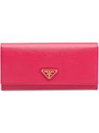 Prada Leather Wallet - Pink & Purple