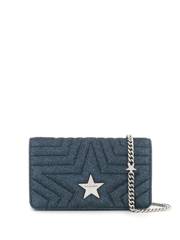 Stella Mccartney Quilted Star Cross-body Bag - Blue