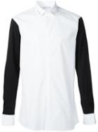 Neil Barrett Contrast Sleeves Shirt, Men's, Size: 39, White, Cotton