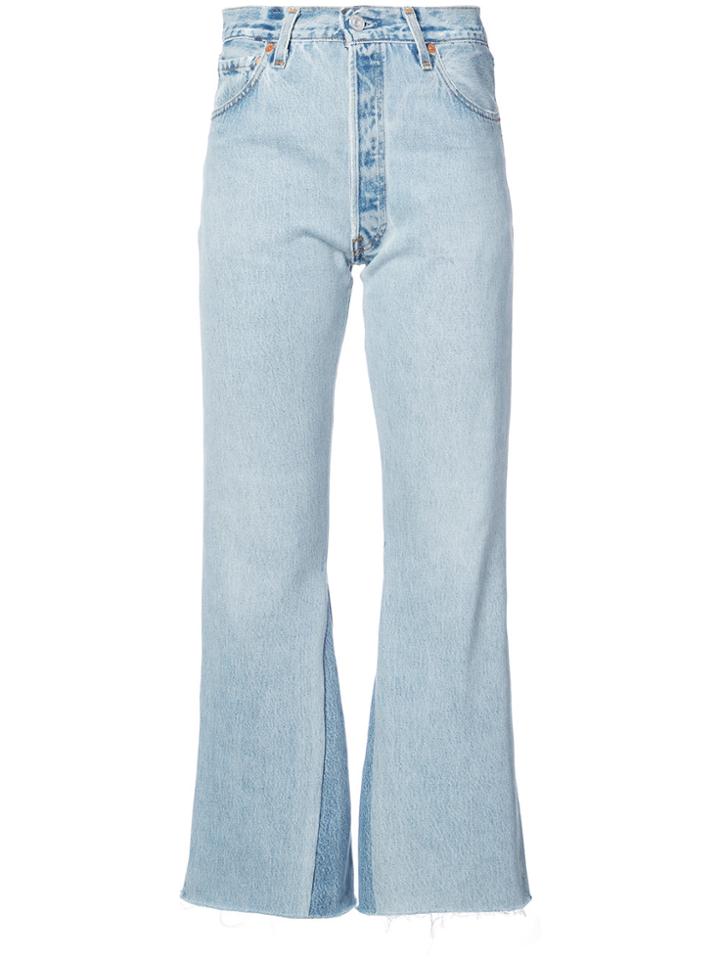 Re/done Leandra Cropped Jeans - Blue