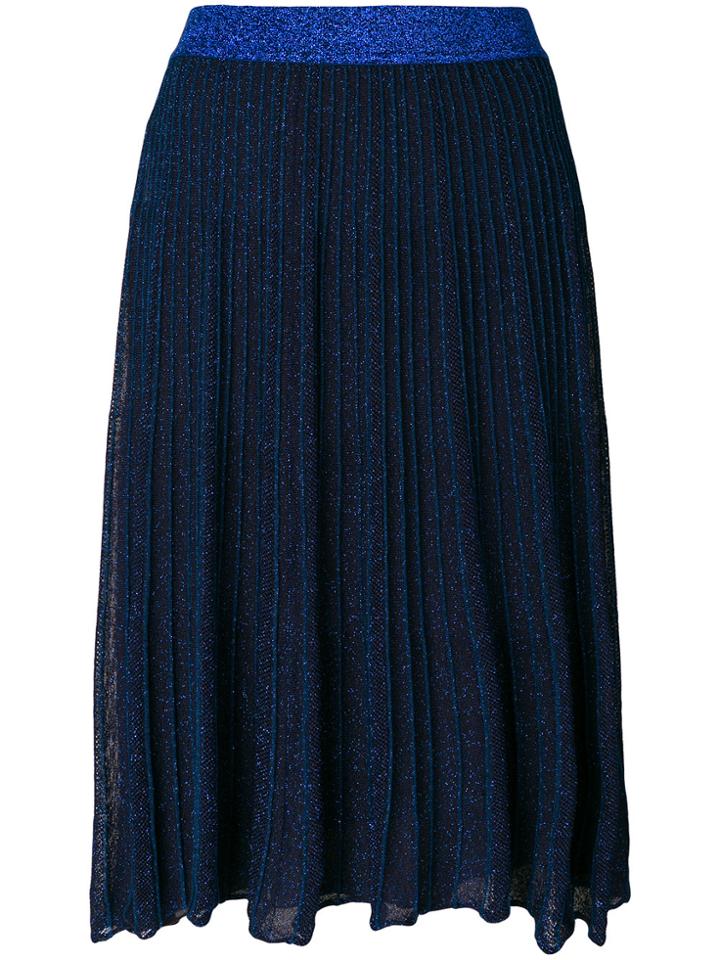 Twin-set Sheer Glitter Skirt - Blue