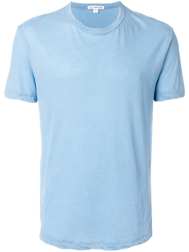James Perse Curved Hem T-shirt - Blue