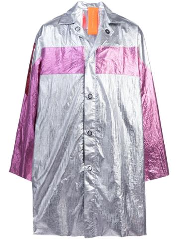 Angus Chiang Long Metallic Wind Breaker - Pink