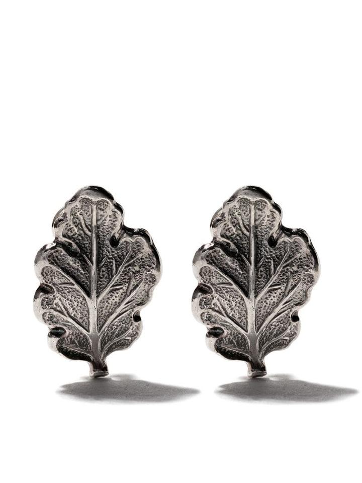 Buccellati Leaf Earrings - Silver