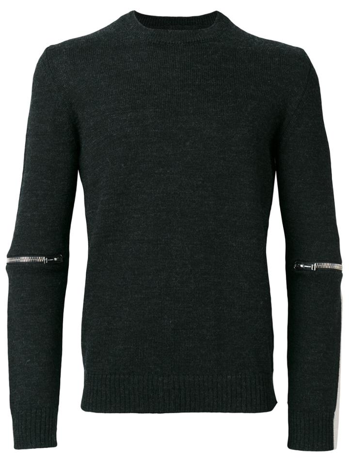 Les Hommes Zip Detail Jumper - Grey
