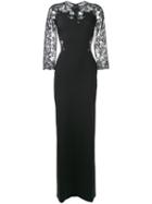 Ermanno Scervino - Lace Sleeve Maxi Dress - Women - Polyester/spandex/elastane - 38, Black, Polyester/spandex/elastane