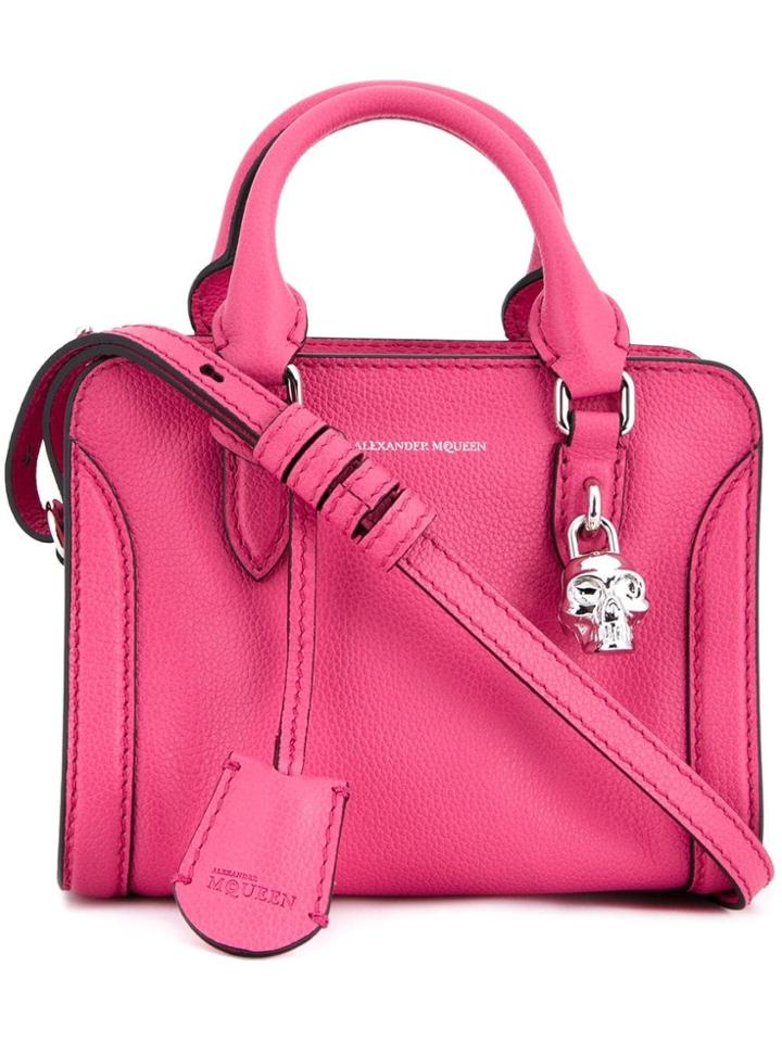 Alexander Mcqueen Mini 'padlock' Tote - Pink