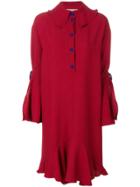 Edeline Lee Shirt Dress With Frill - Red