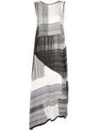 Taylor Surmise Crosshatch Asymmetric Dress - White