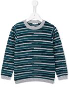 Knot Irregular Striped Jumper, Boy's, Size: 10 Yrs, Grey
