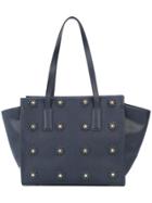 Christian Siriano Flower Embellished Shoulder Bag - Blue