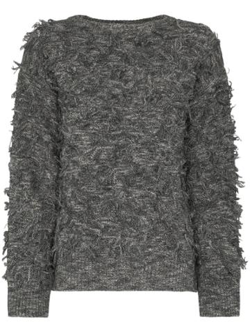 Xu Zhi Fringed Wool Sweater - Grey