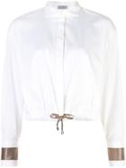 Brunello Cucinelli Drawstring Hem Shirt - White