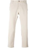 Incotex Patch Embroidered Chinos, Men's, Size: 33, Nude/neutrals, Cotton