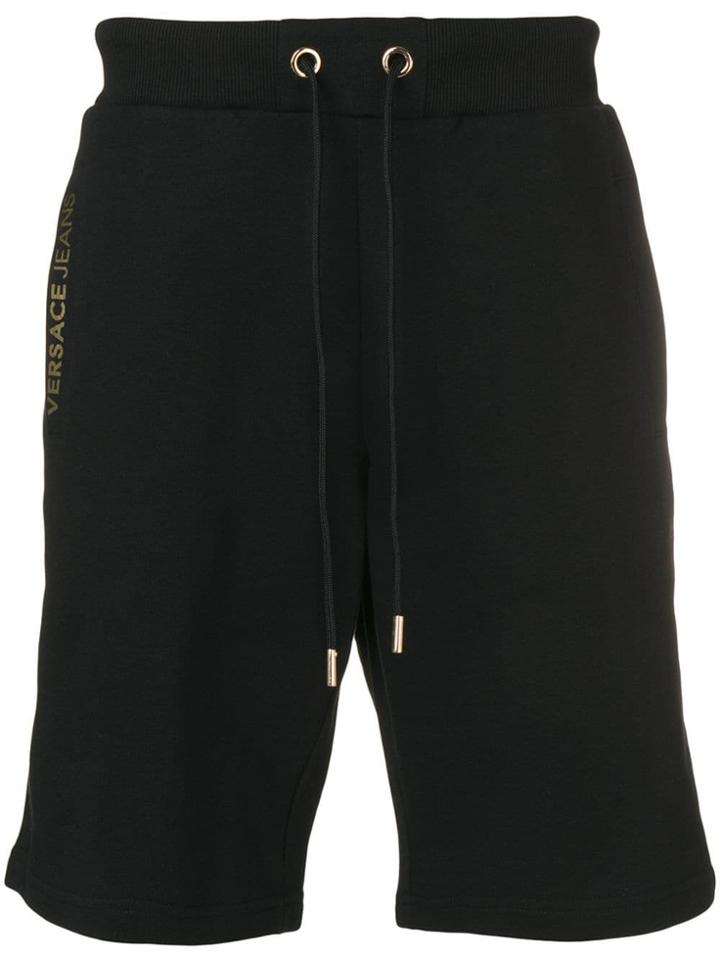 Versace Jeans Branded Track Shorts - Black